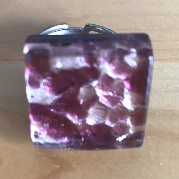 Handmade Square Statement Ring (NWOT) - Picture 4 of 5